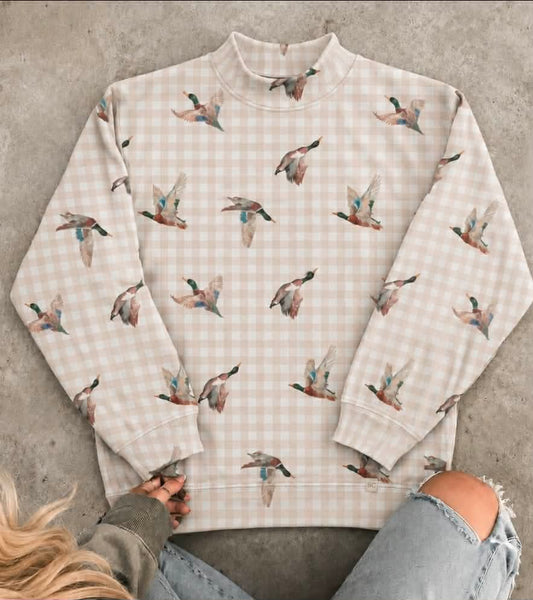 Southern Girl Gingham Flying Duck {Moc Neck ONLY} Youth & Adult Pre order Delivering to you late AUGUST mid SEPT SC Custom Piece