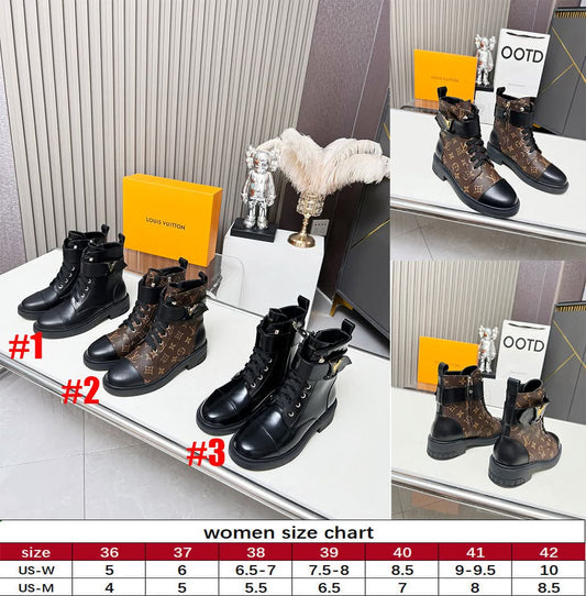 Vee leather boot lace up