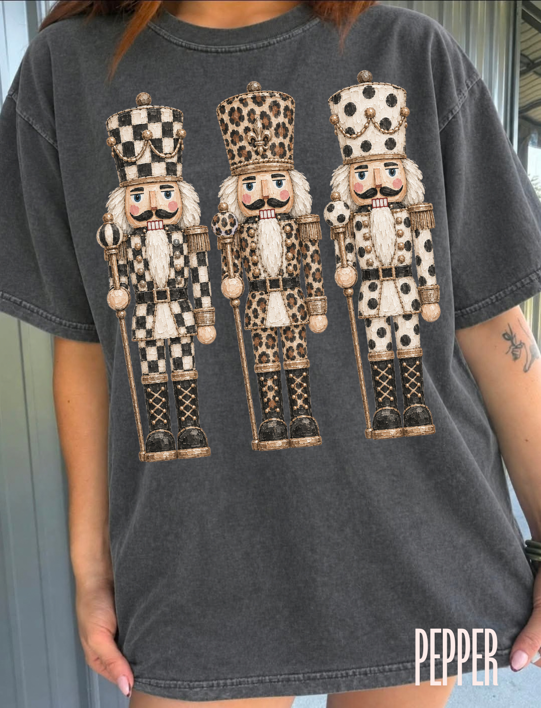 Nutcracker Patterned Comfort Colors Tee