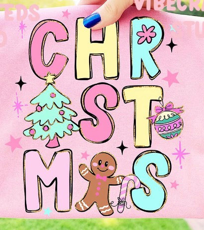 Girly Gingerbread Christmas   ADULT & YOUTH TEE OR PULLOVER