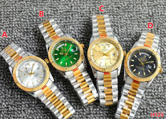 Silver & Gold R watch with box