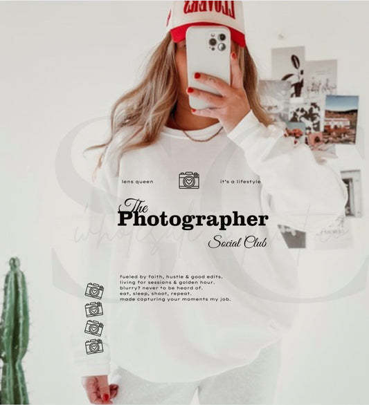 Photographer Social Club ANY COLOR Pullover