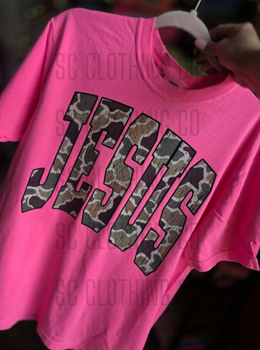 Camo Jesus Comfort Colors Tee