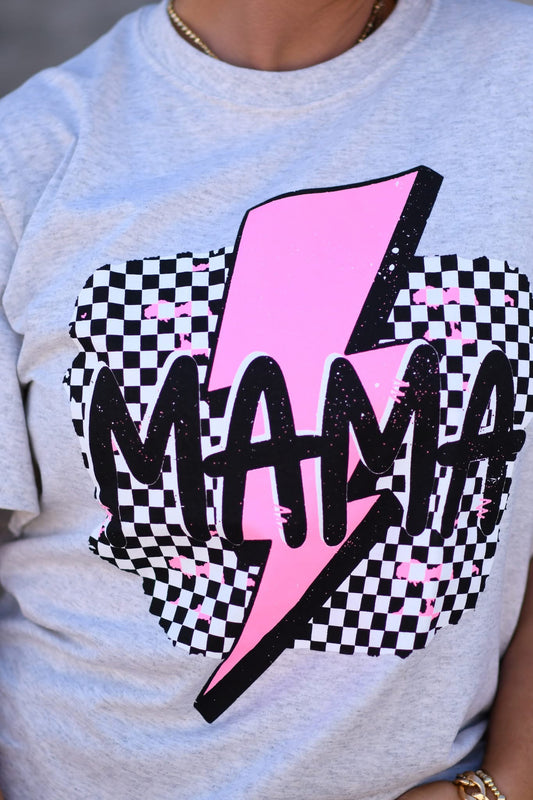 Mama lighting bolt ADULT TEE OR PULLOVER