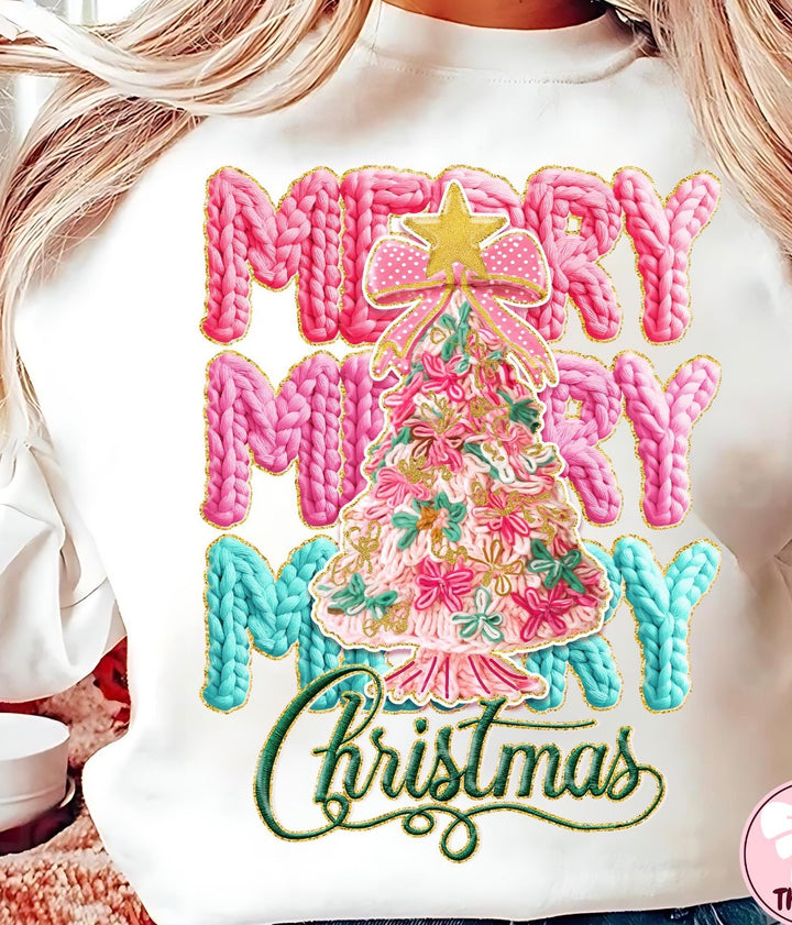 Yarn Merry Christmas ADULT & YOUTH TEE OR PULLOVER