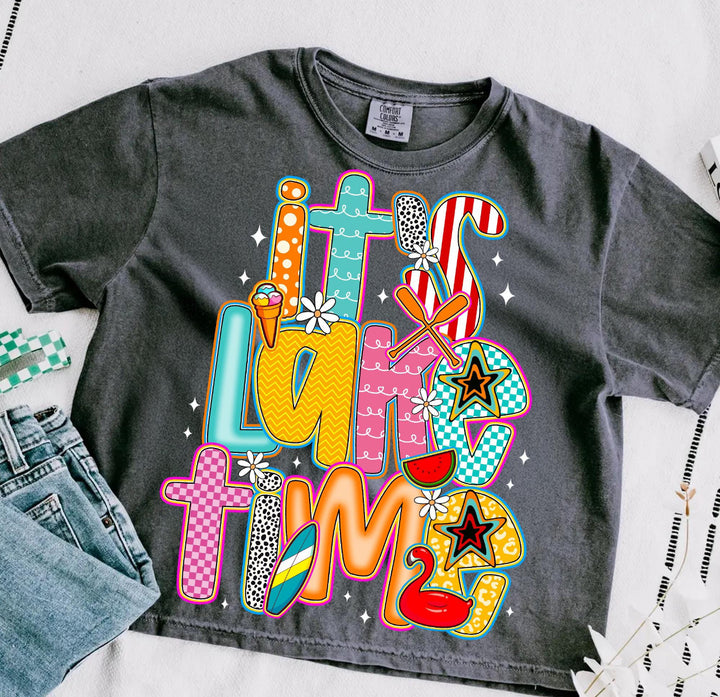 It’s lake time (crop available per request, leave in notes at checkout) ADULT TEE OR PULLOVER