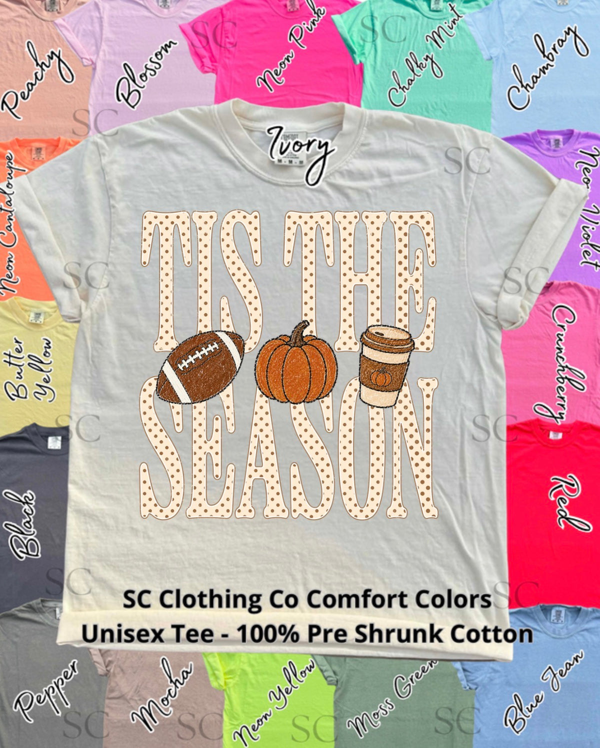 Tis The Season Comfort Colors Tee