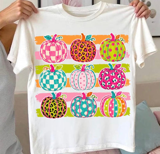 Cutesy Pumpkin Collage Comfort Colors Tee
