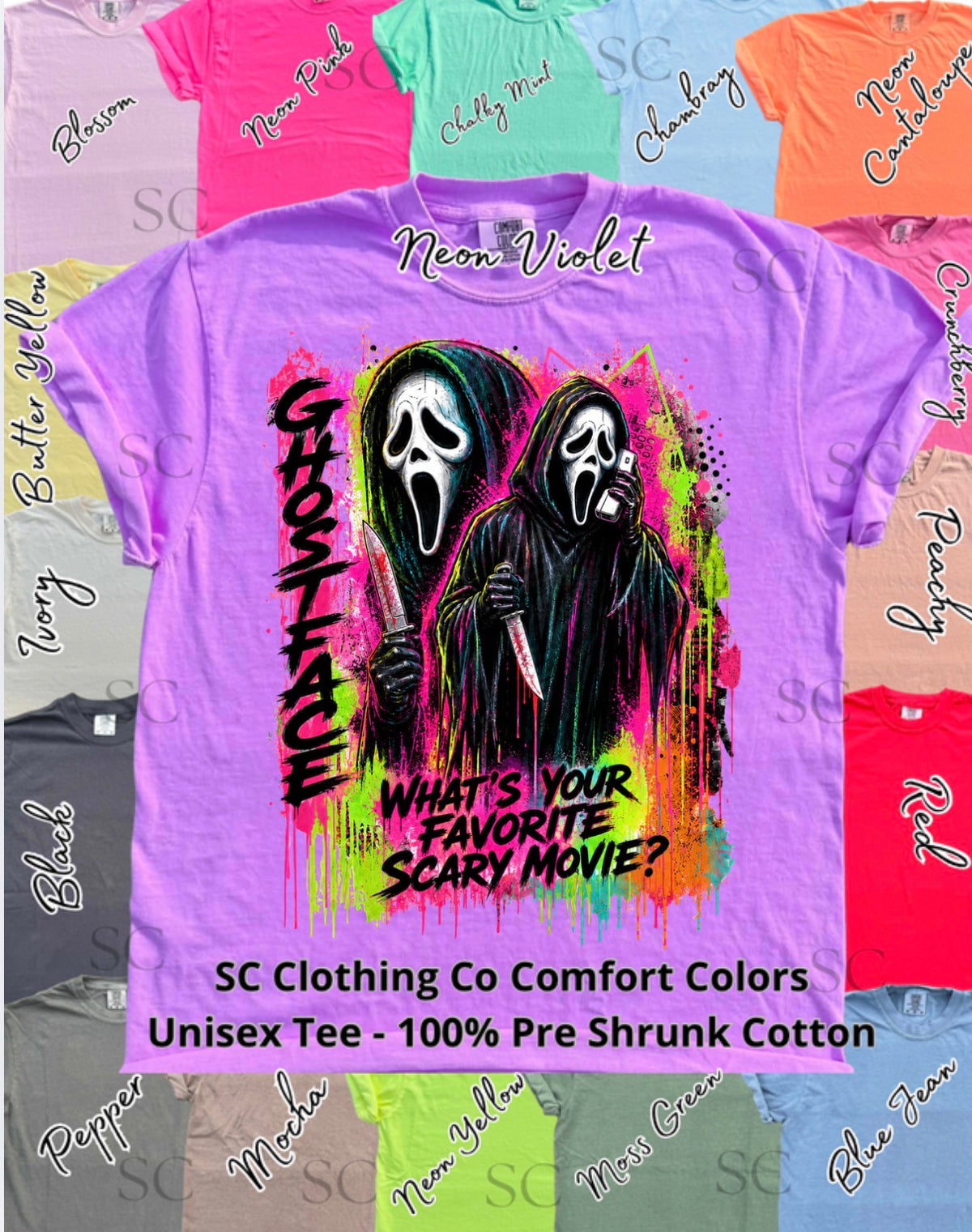 What’s Your Favorite scary movie Comfort Colors Tee