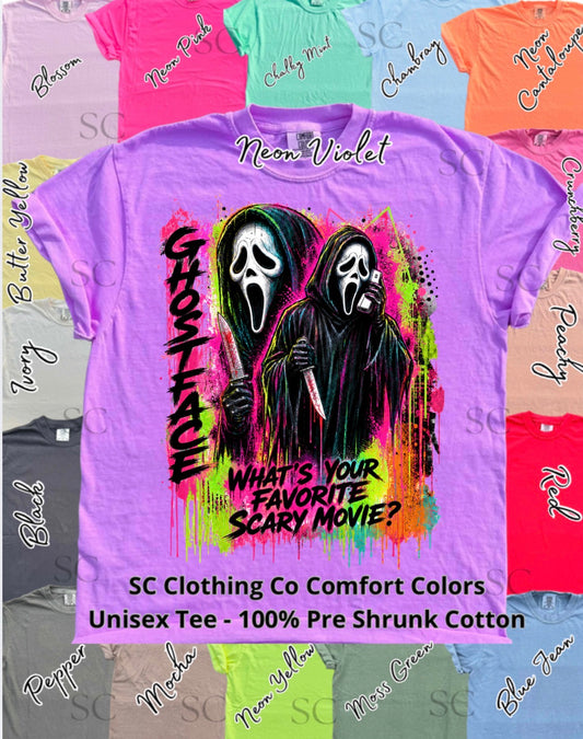 What’s Your Favorite scary movie Comfort Colors Tee