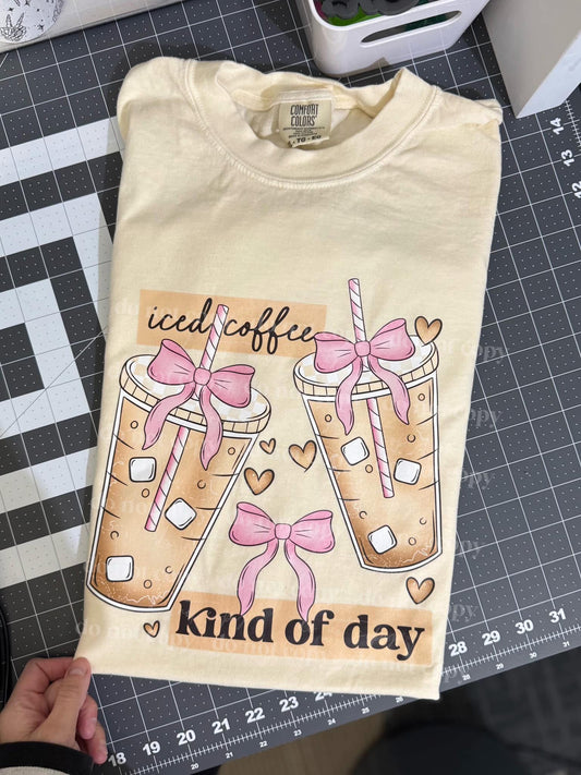 Iced coffee kind of day ADULT TEE OR PULLOVER