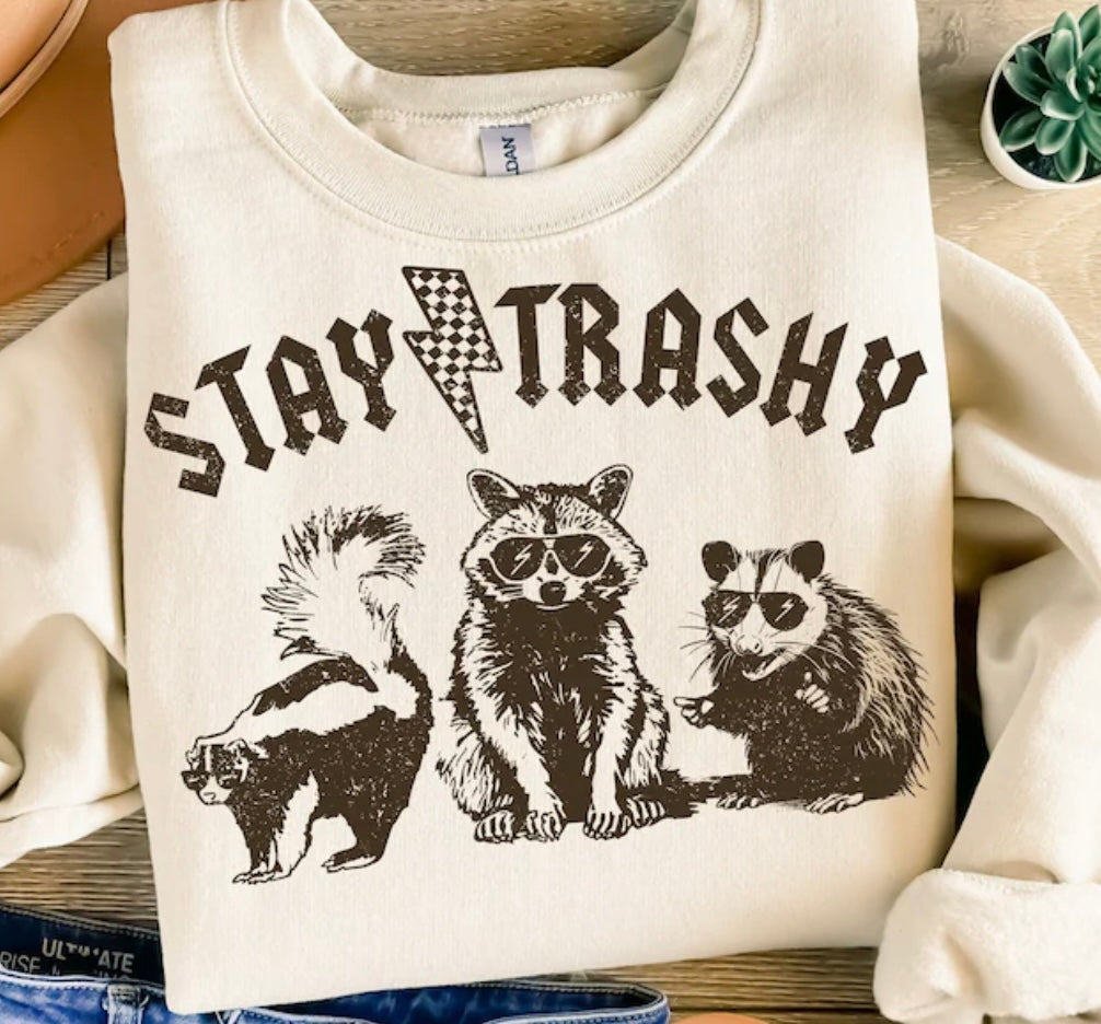 Stay Trashy ADULT TEE OR PULLOVER
