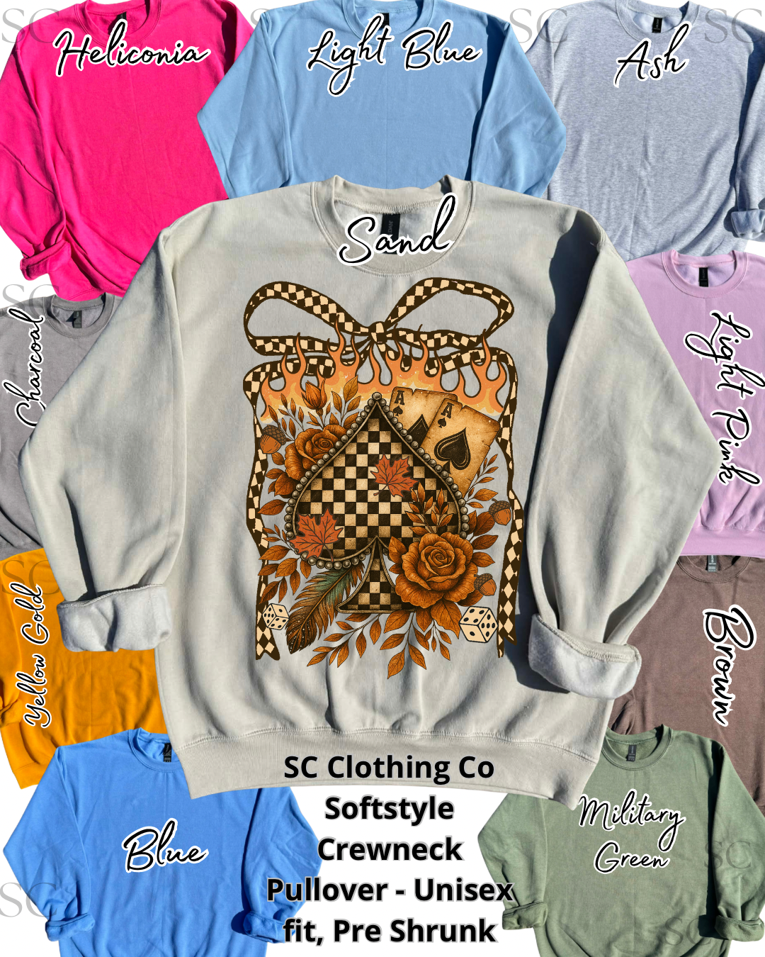 Western Ace Checkered Flames Pullover