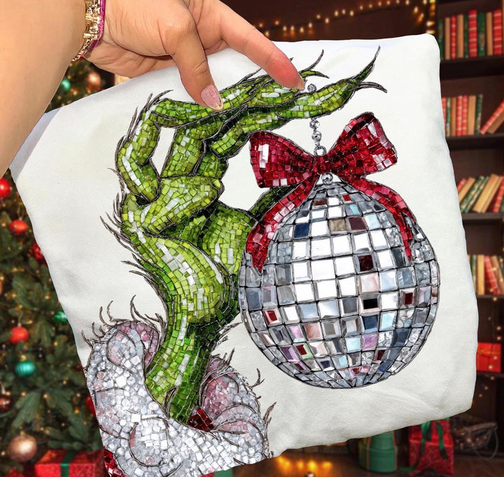 Disco Grinchy Hand ADULT & YOUTH TEE OR PULLOVER