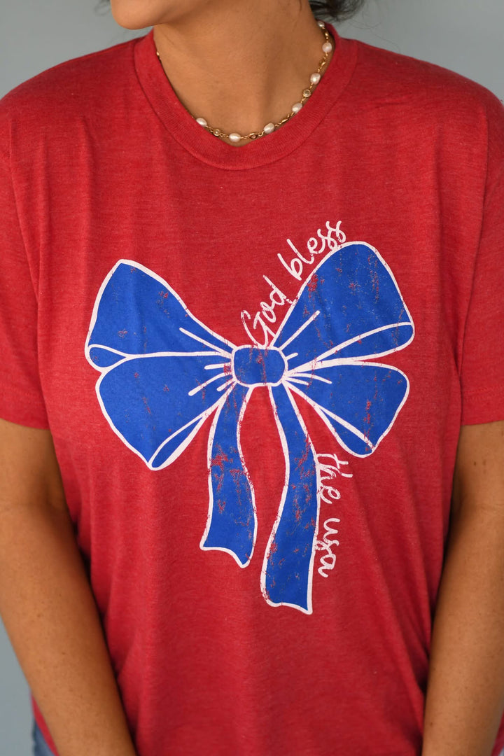 God Bless the USA ADULT TEE OR PULLOVER