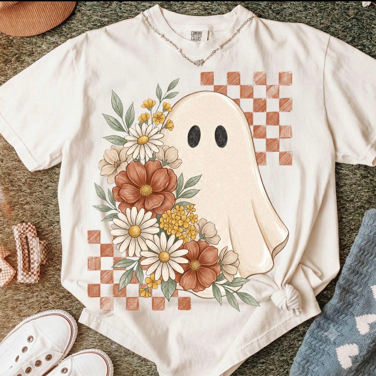 Retro Ghost  Comfort Colors Tee