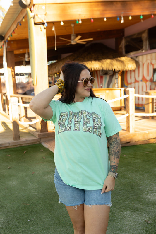 River Camo Comfort Colors Tee