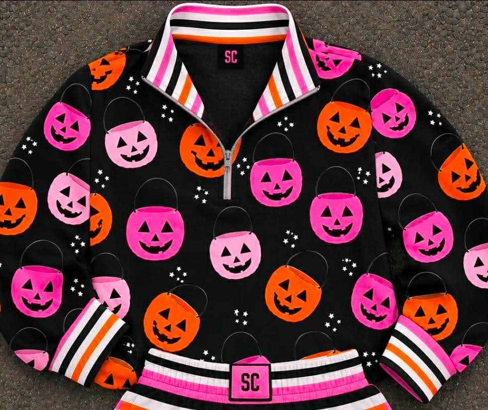 SC Custom Piece Pumpkin Pop Striped {Set Pullover + Shorts} Youth & Adult Pre order Delivering to you early in September