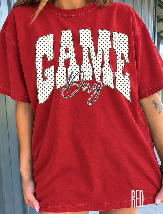 Game Day Polka Comfort Colors Tee