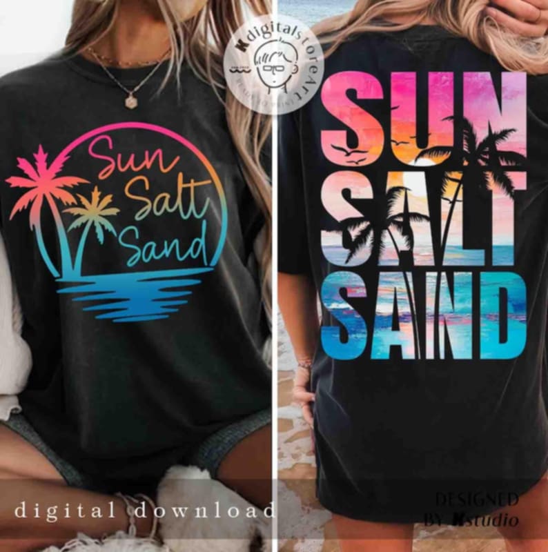 Sun salt sand ADULT TEE OR PULLOVER