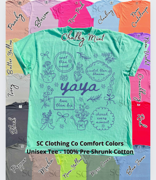 Yaya Doodle Comfort Colors Tee