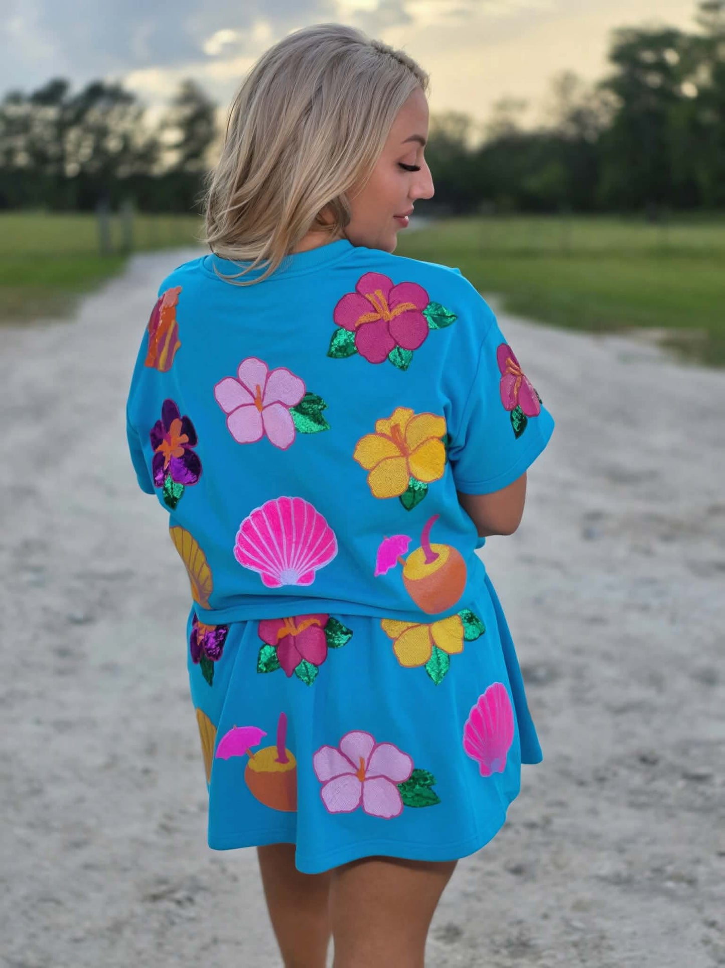 Aloha Babe Sparkle Skort Set by SC IN STOCK