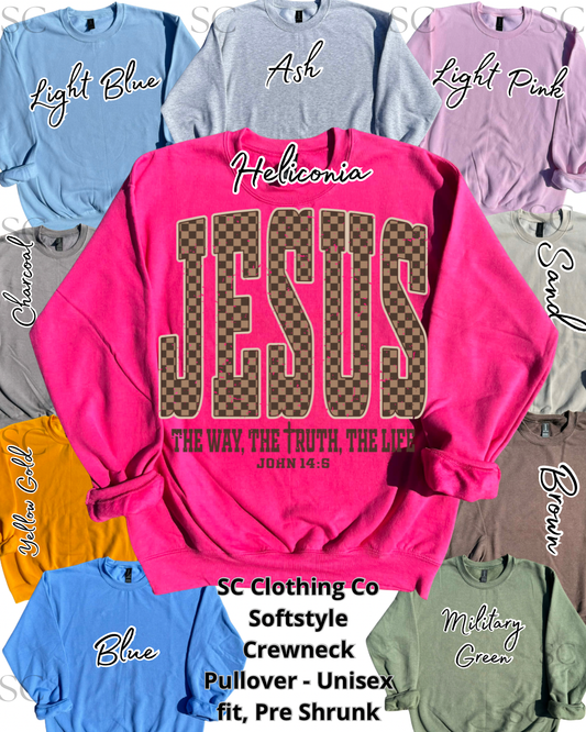 Pullover Brown Check Jesus