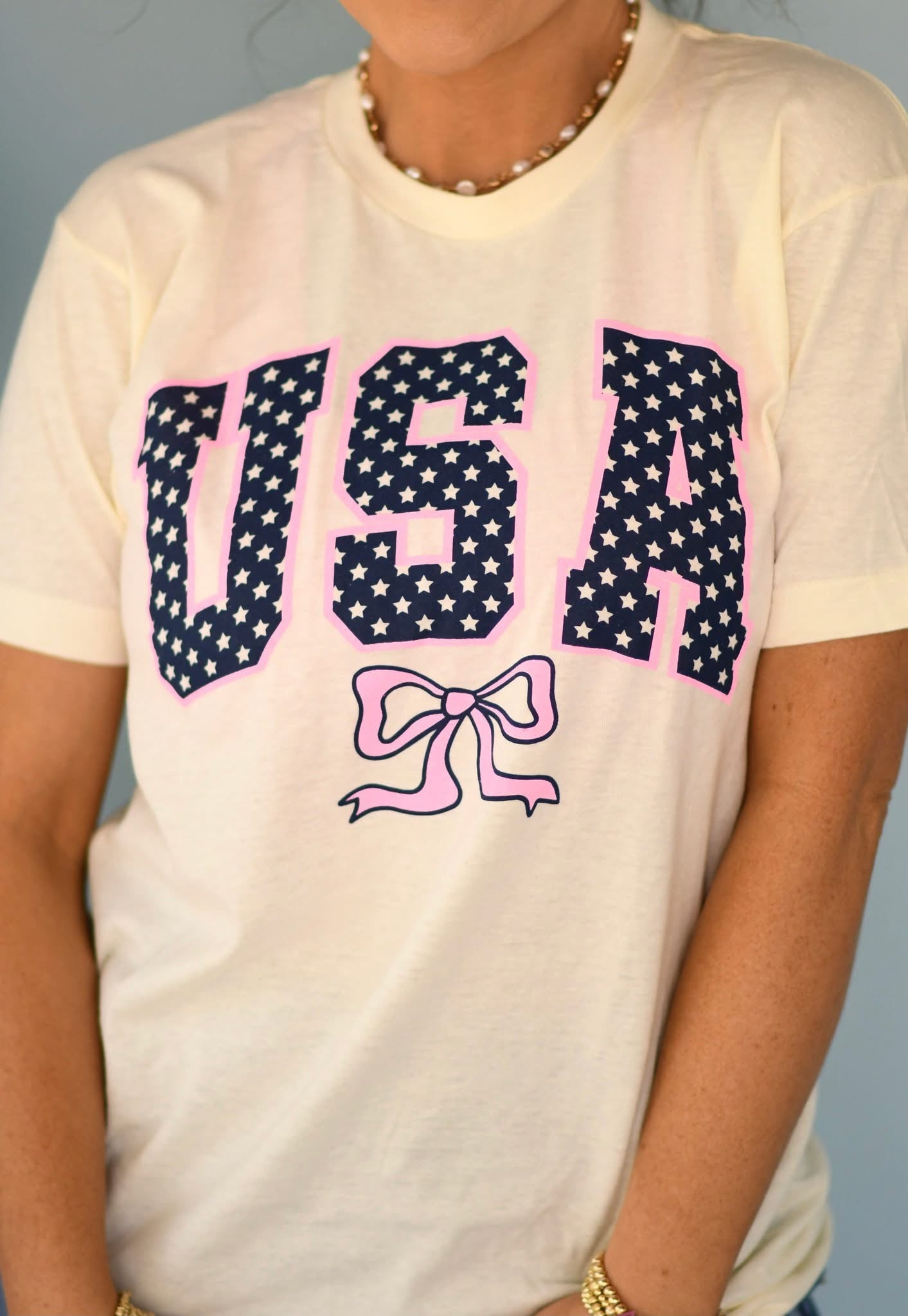 USA polka dot pink black ADULT TEE OR PULLOVER