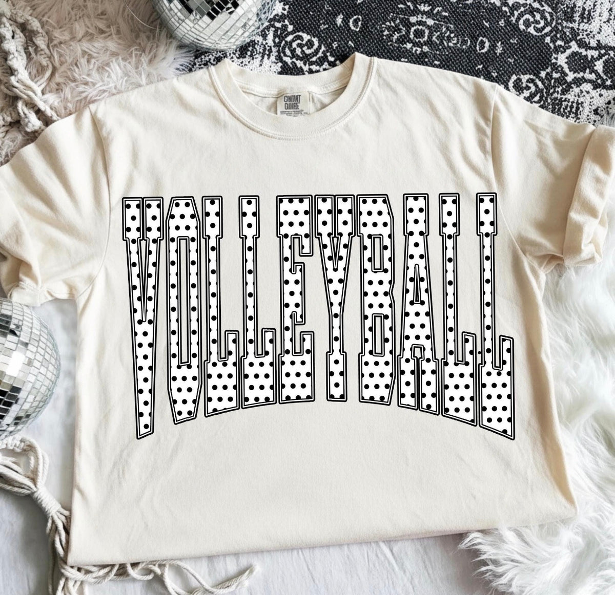 Volleyball Polka Comfort Colors Tee