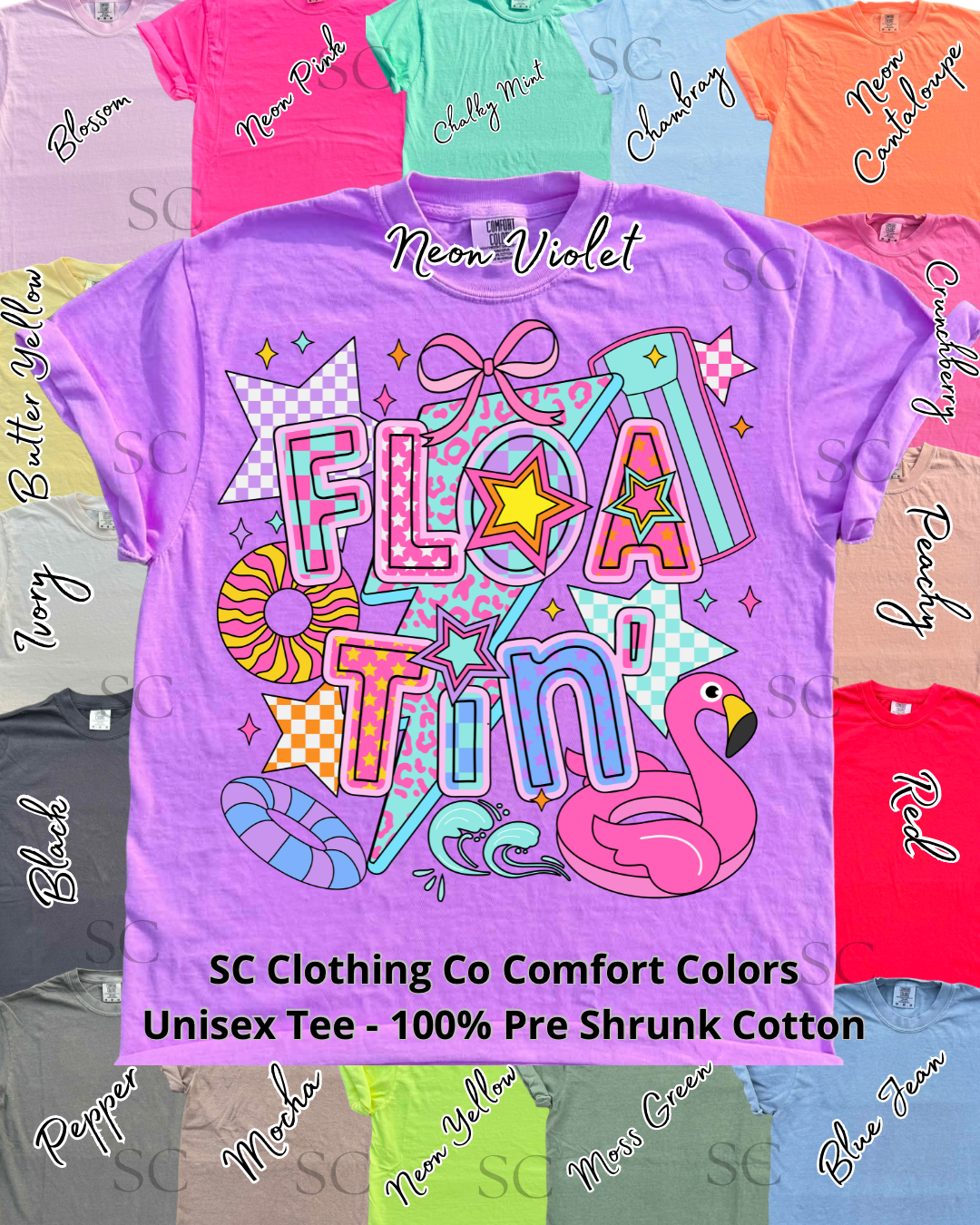 Floatin’ Fun Colorful Comfort Colors Tee