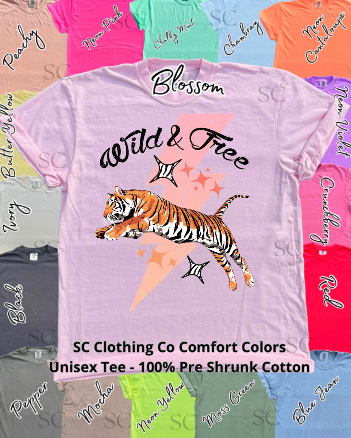 Wild & Free Comfort Colors Tee