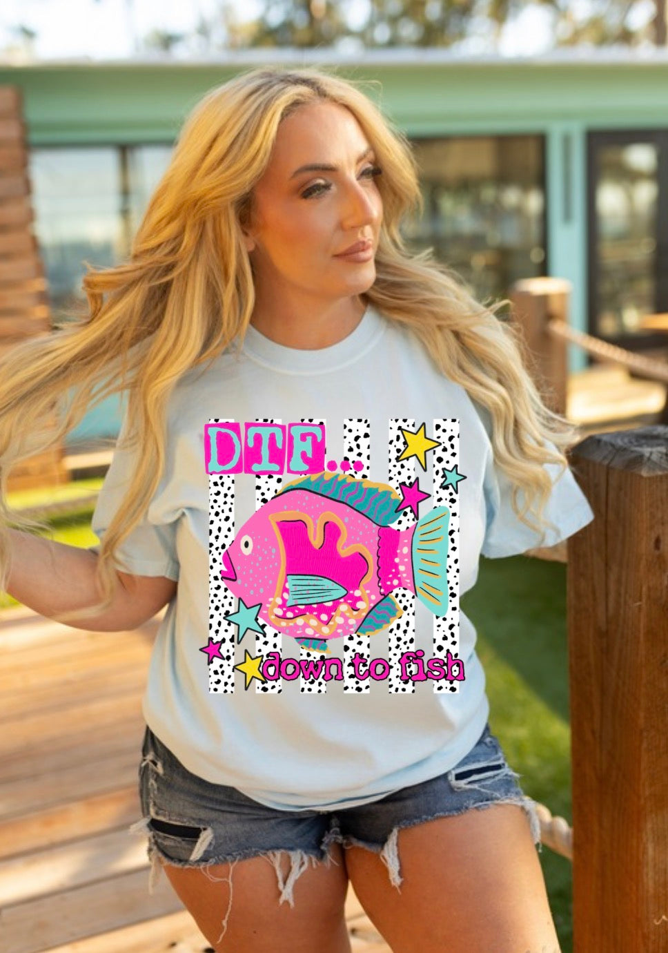 Down to Fish Comfort Colors Tee