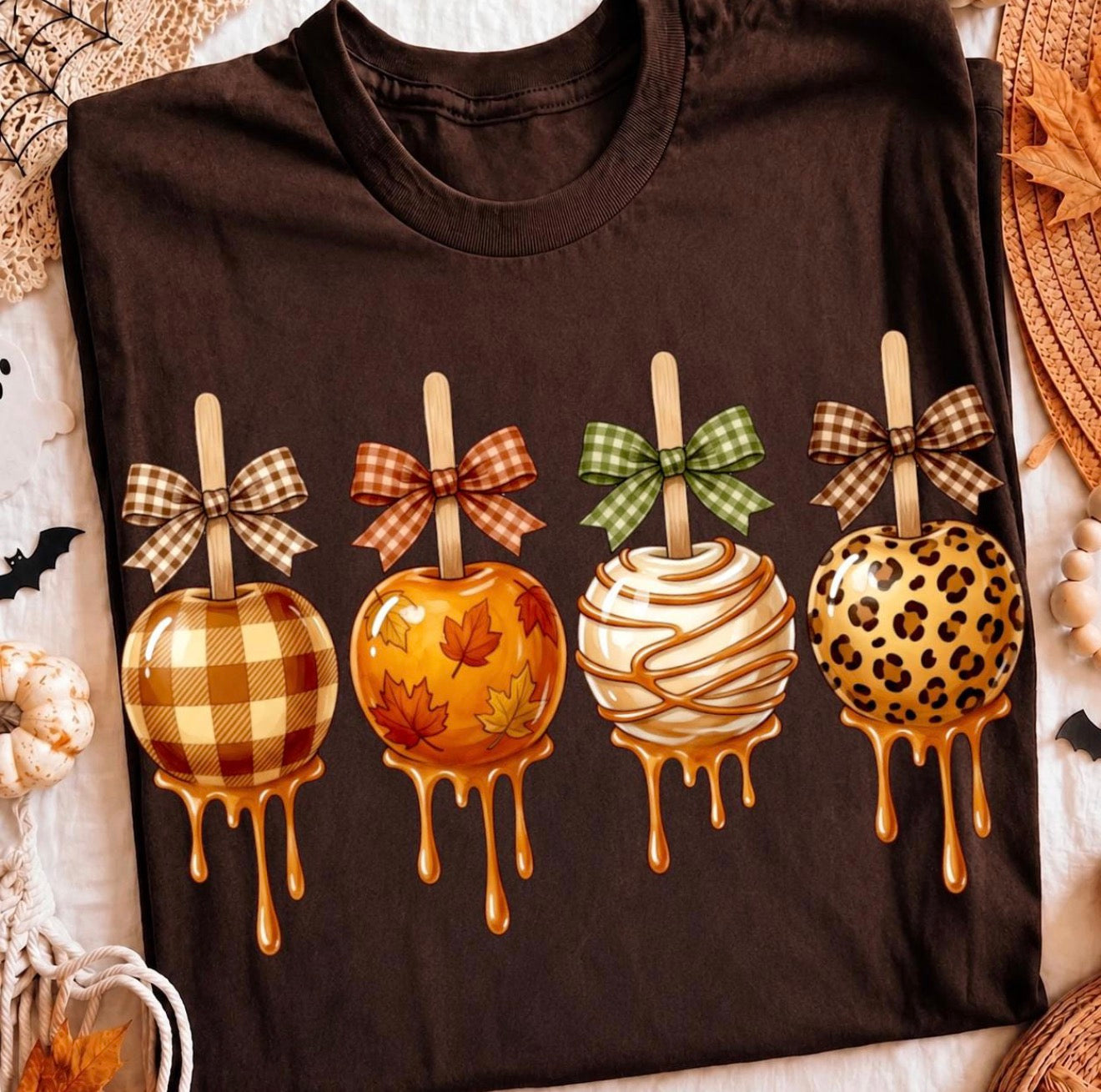 Fall Carmel Apples  Comfort Colors Tee