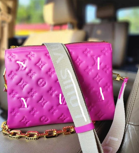 Pink full leather cous