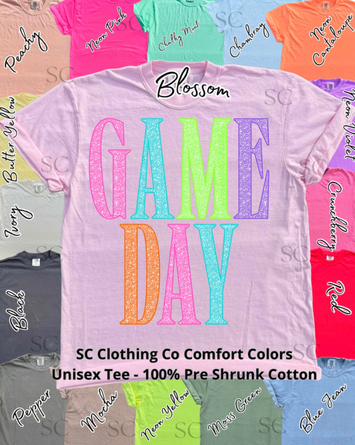 Game Day Vibrant Comfort Colors Tee