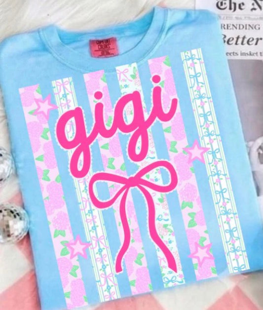 Gigi Floral Coquette Comfort Colors Tee