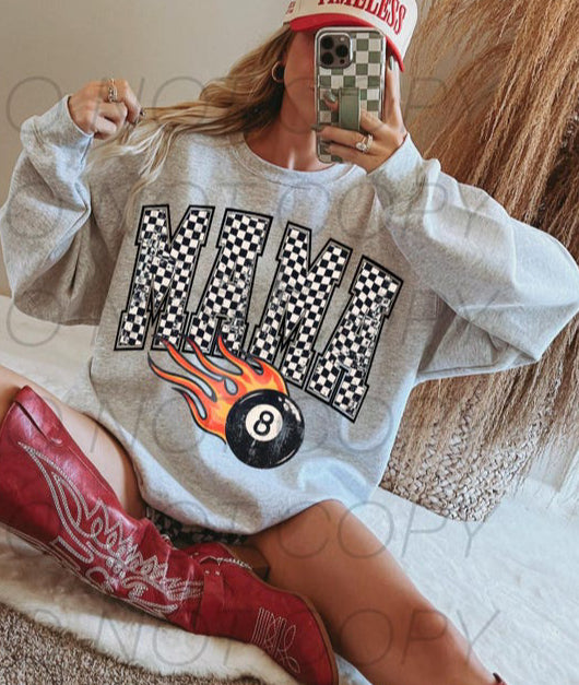 Mama Checkered Grunge ADULT TEE OR PULLOVER