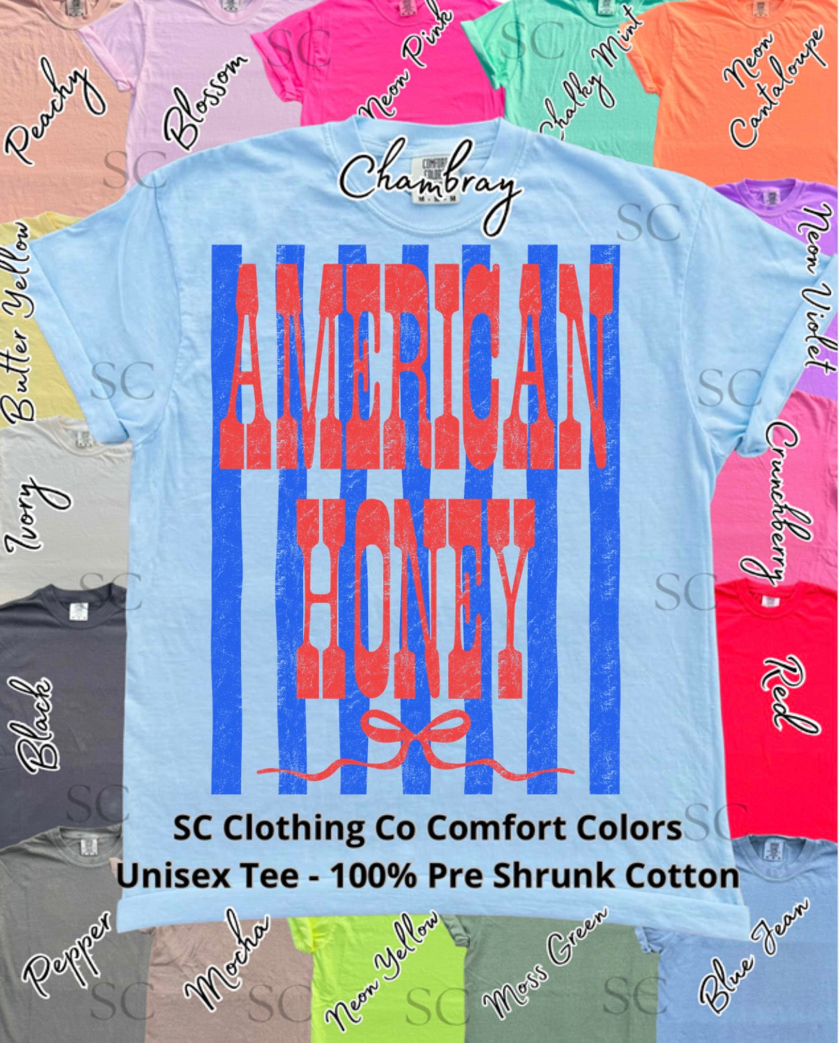 American Honey Comfort Colors Tee