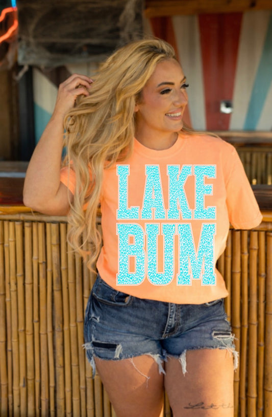 Lake Bum Cheetah Comfort Colors Tee