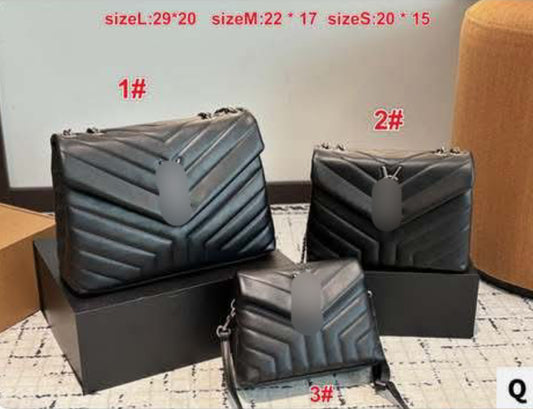 Y quilted leather bag