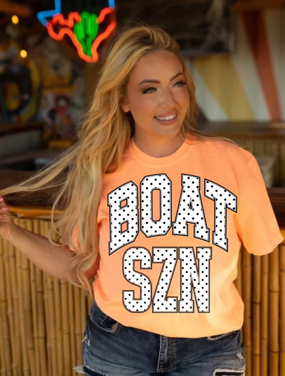 Boat Szn Polka Dot Comfort Colors Tee