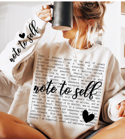 Note to self ADULT TEE OR PULLOVER