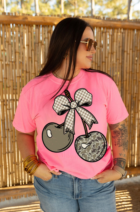 Camo Cherries Comfort Colors Tee *