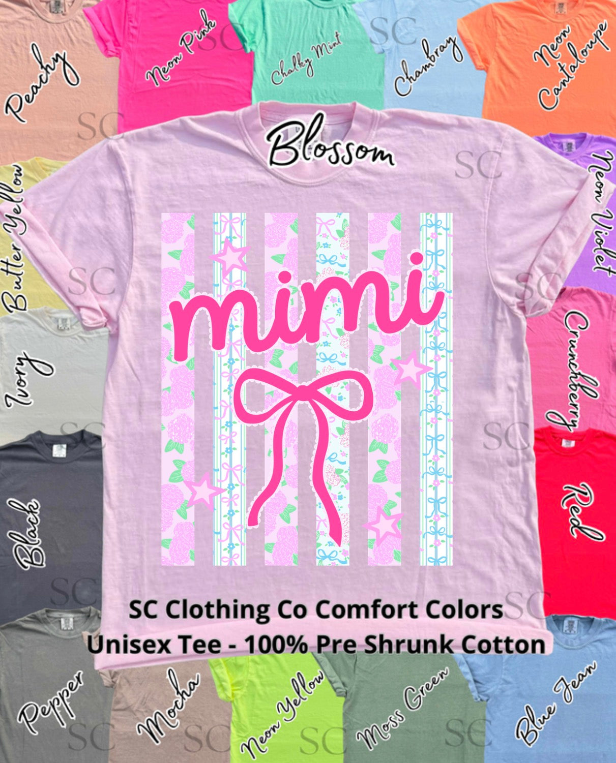 Mimi Floral Coquette Comfort Colors Tee
