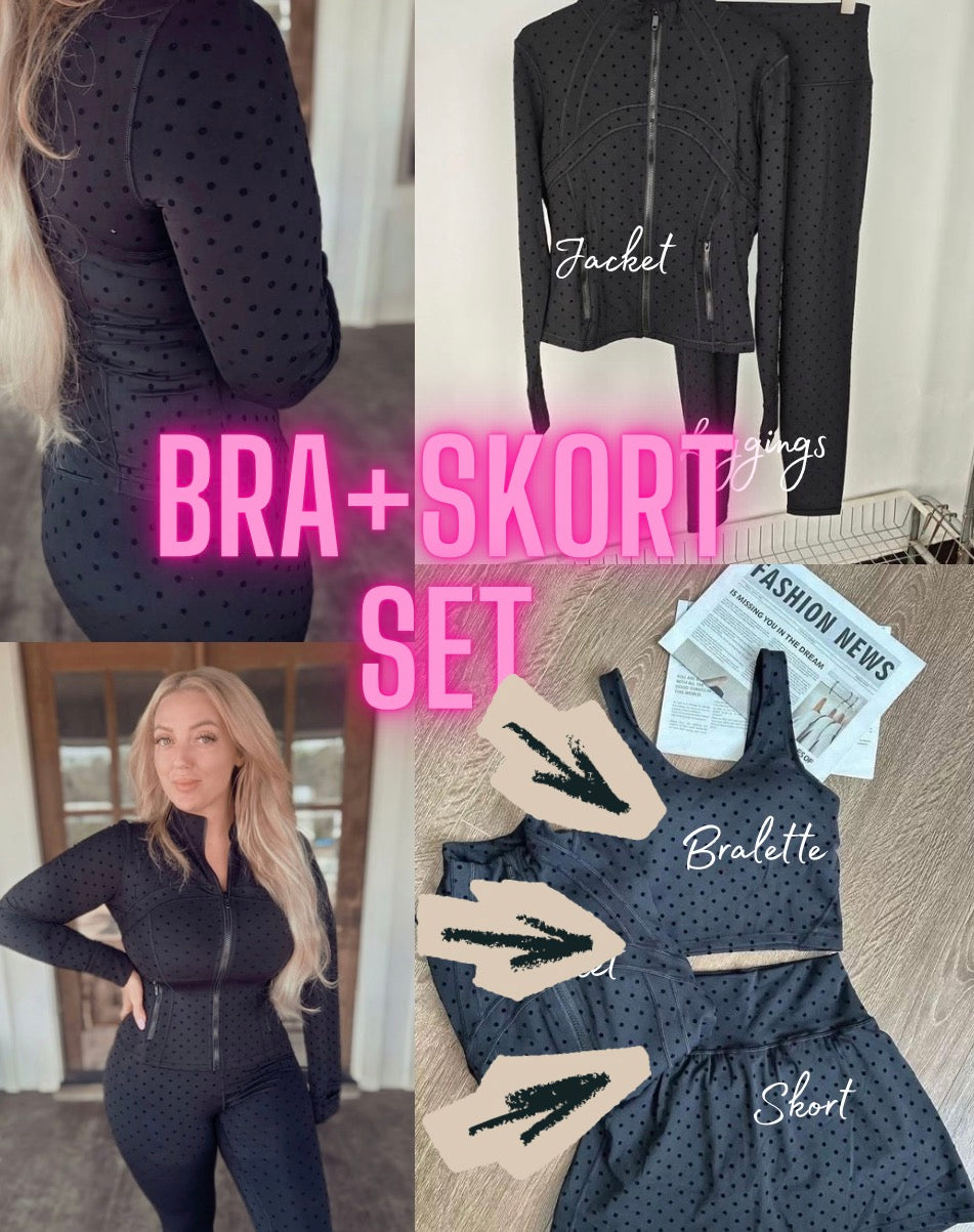 Lu girl dot {bralette + skort}