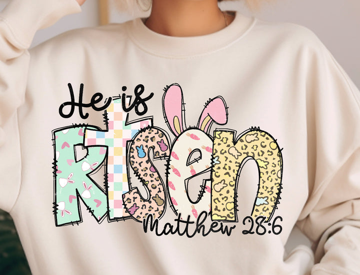 He is risen ADULT TEE OR PULLOVER