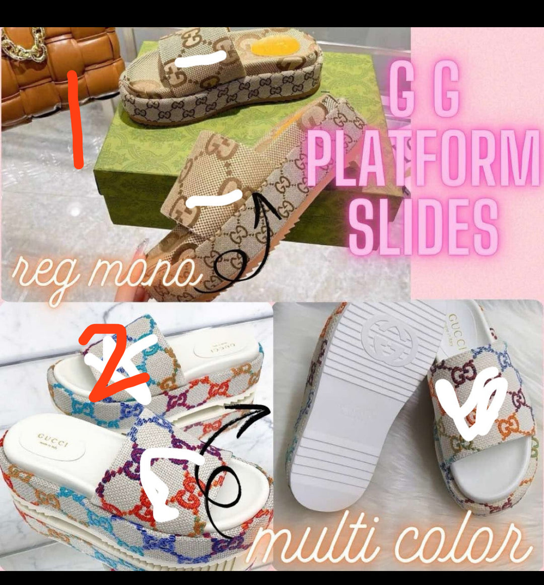 Double g platform sandal