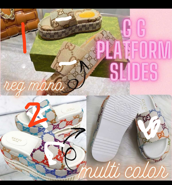 Double g platform sandal