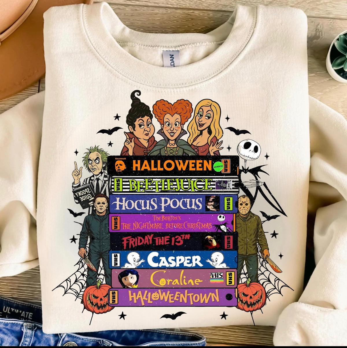 Vintage 90s Halloween VHS Pullover