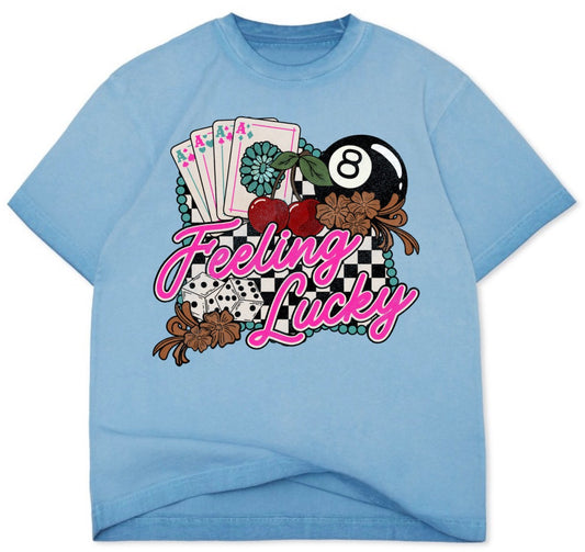 Feelin’ Lucky Blue Oil Slick Tee